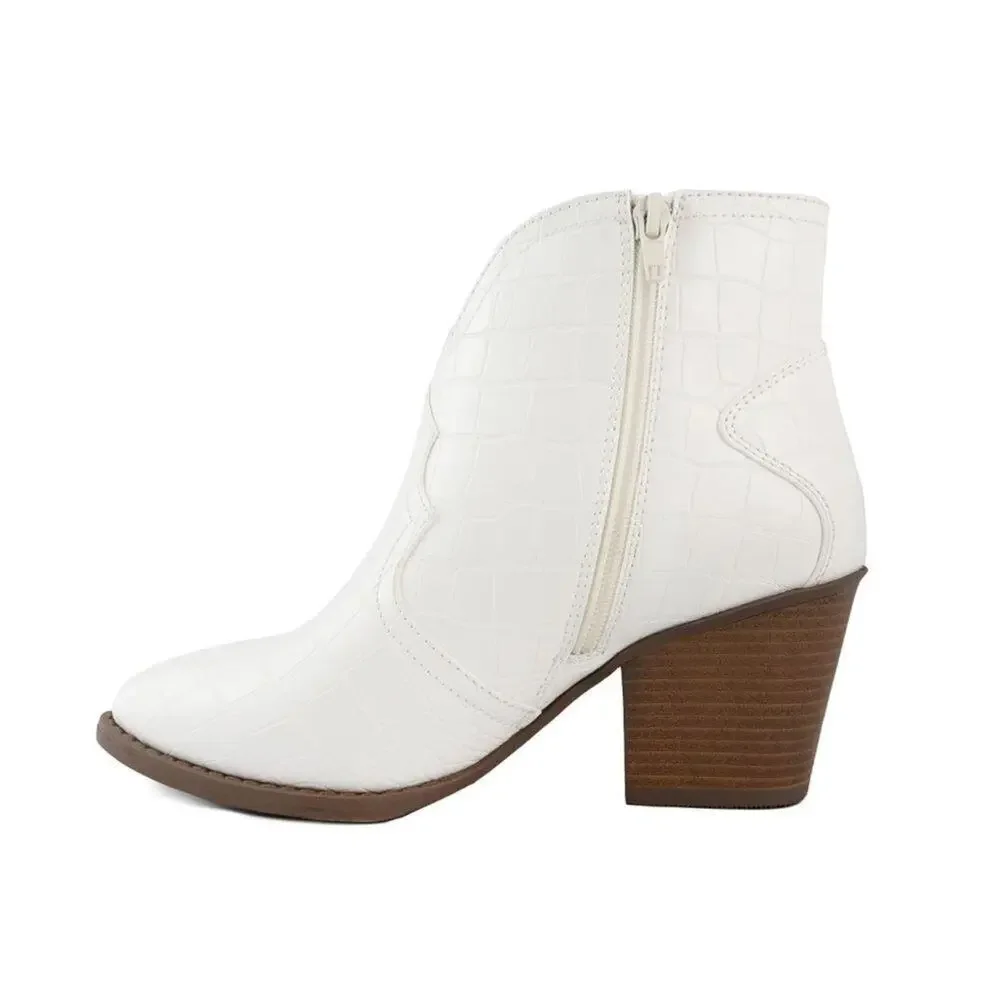 Sugar Women's Boots sz 6 Western Cowgirl Chucky Side-Zip Heels NEW # box 658